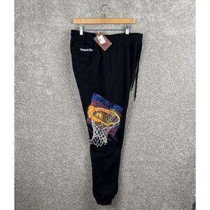 Mitchell & Ness Sweatpants Jogger Men's Size‎ Large Basketball Logo NEW